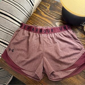 Under Armour Women's Maroon Athletic Shorts